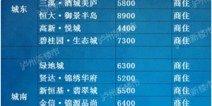 买房必备丨2019年1月，泸州楼盘真实成交价格大全