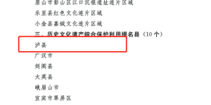 古蔺、泸县上榜｜2023年度文化遗产保护利用“双试点”名单公布