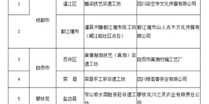 四川省优秀非遗工坊项目，泸州三项上榜