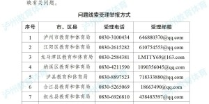 泸州市教育和体育局关于开展体育领域风腐问题系统整治工作的公告